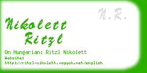 nikolett ritzl business card